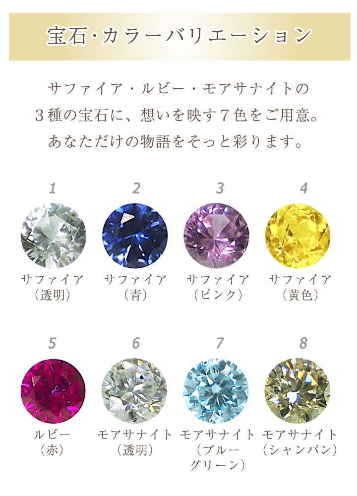 ペット遺骨ダイヤモンドABBYのカラーバリエーション