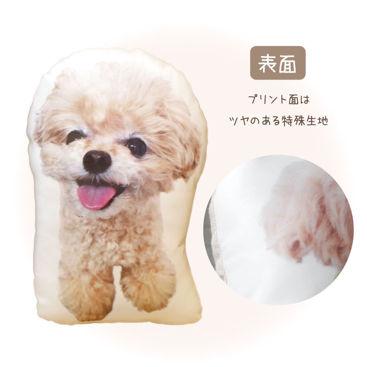 ペットの写真で作るクッション