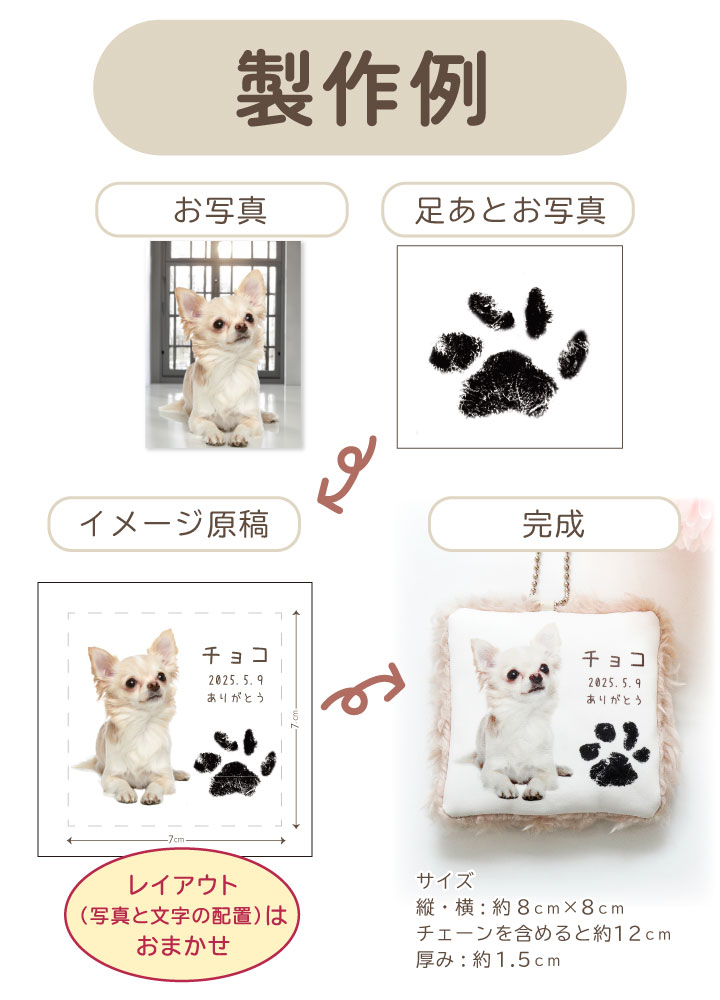 ペットの写真で作るクッション