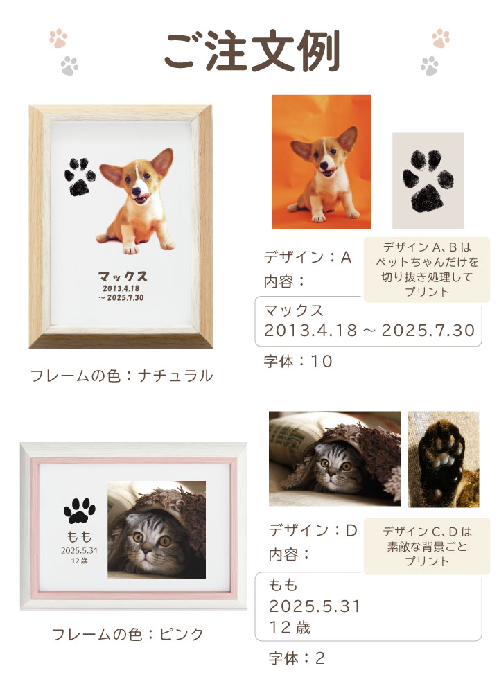 ペットの写真で作るクッション