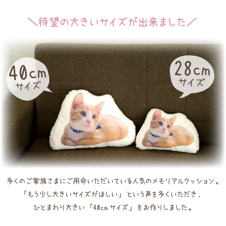 ペットの写真で作るクッション