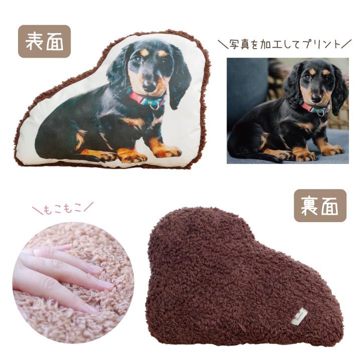ペットの写真で作るクッション